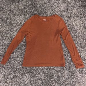 Burnt orange long sleeve shirt
